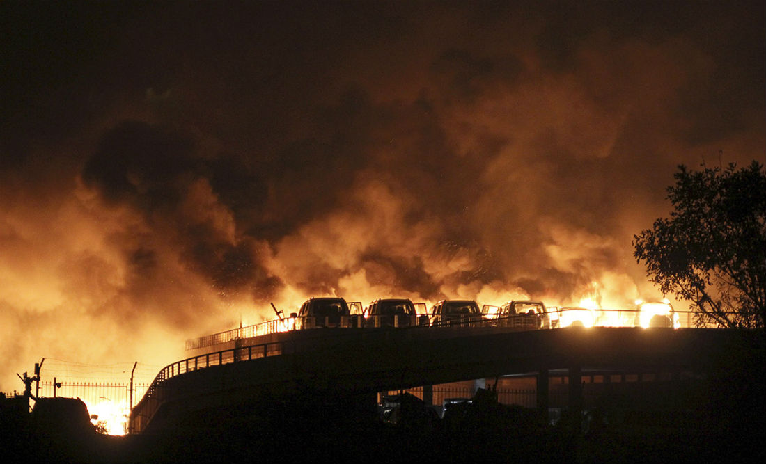 Explosion in Tianjin, China. Reuters